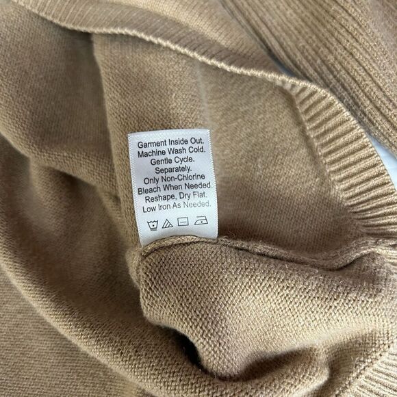 Coldwater Creek Womens 2X Brown Sweater Turtle Neck Long Sleeve Cotton Blend - Picture 4 of 5